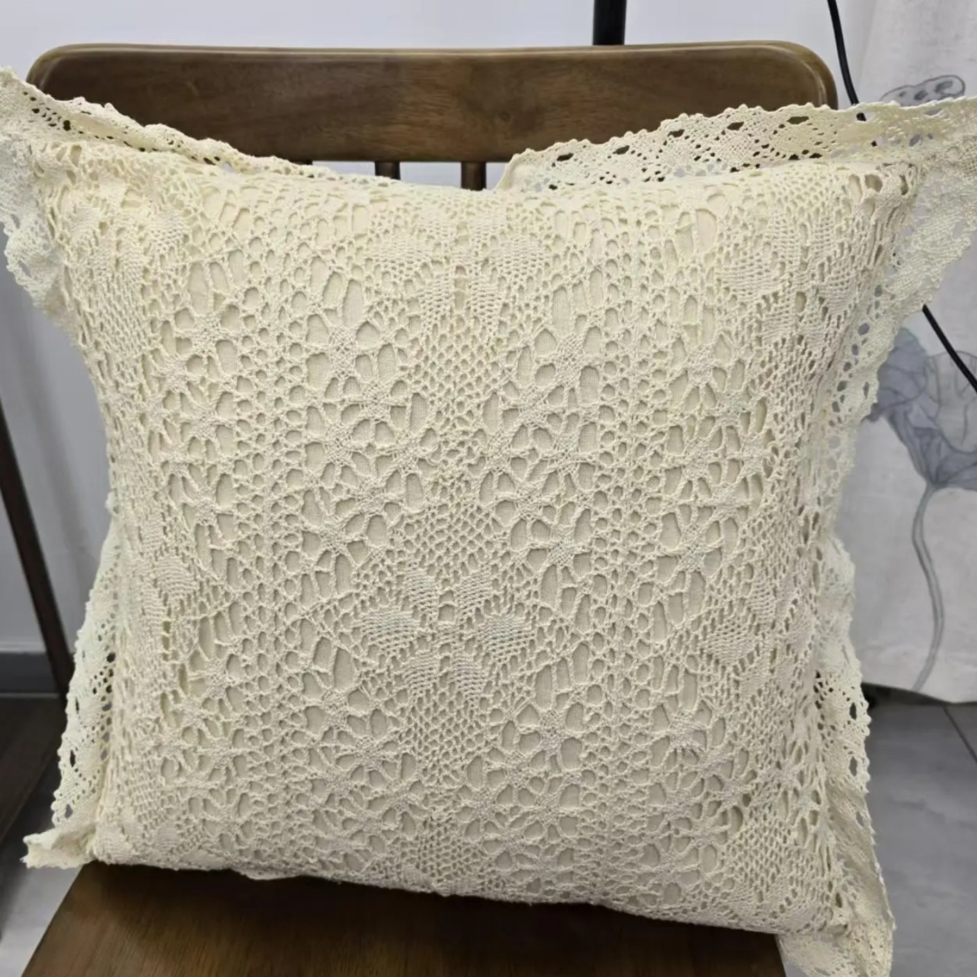 50方米色蜂花抱枕套两个装