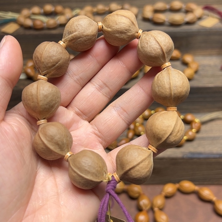 橄榄核把件梅林铁核三花22.25