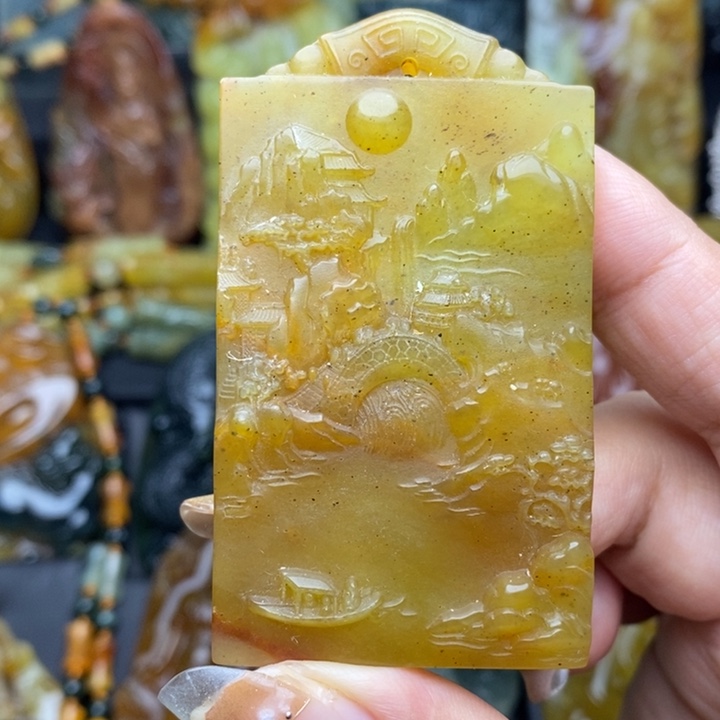 未镶嵌蛇纹石玉颈饰
