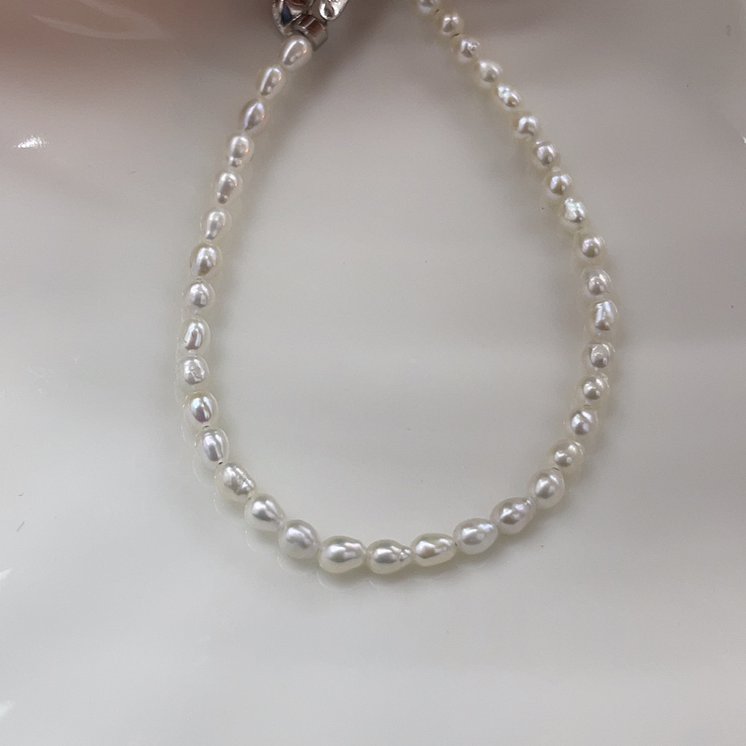 淡水珍珠手链银S925镶嵌