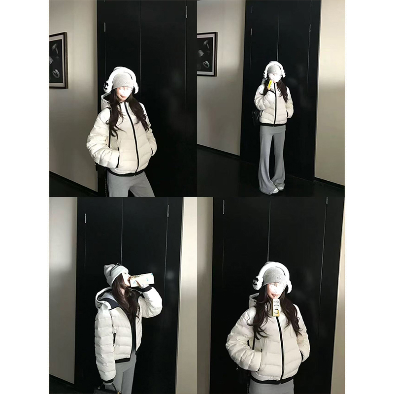 Moses Queen/魔西女王秋冬棉服加绒保暖外套女连帽小众ins棉衣