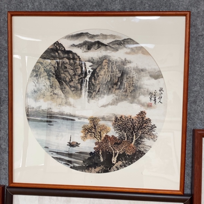 【闪购商品】国画手绘国画带框60.60