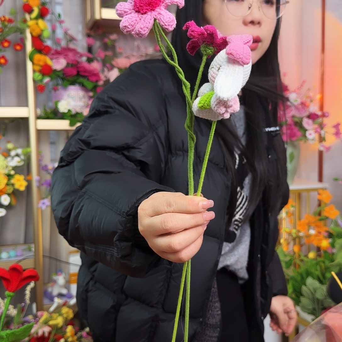 手工钩织设计花束