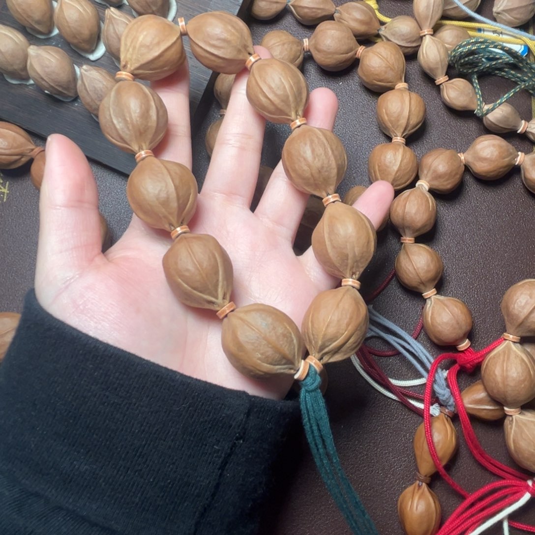 家***哥橄榄核手串/手链2227梅林铁四花橄榄核