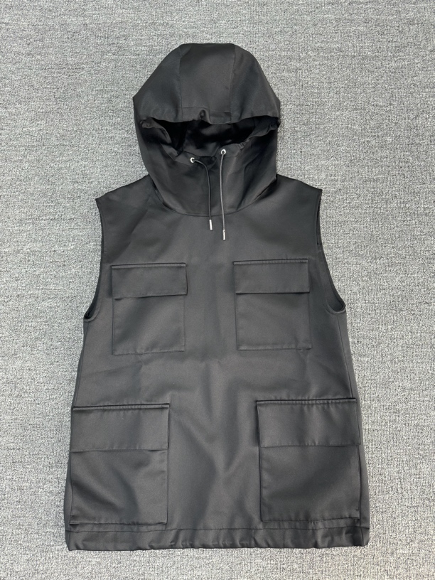99新 DIOR/迪奥 绸缎质感马甲外套黑色/48码