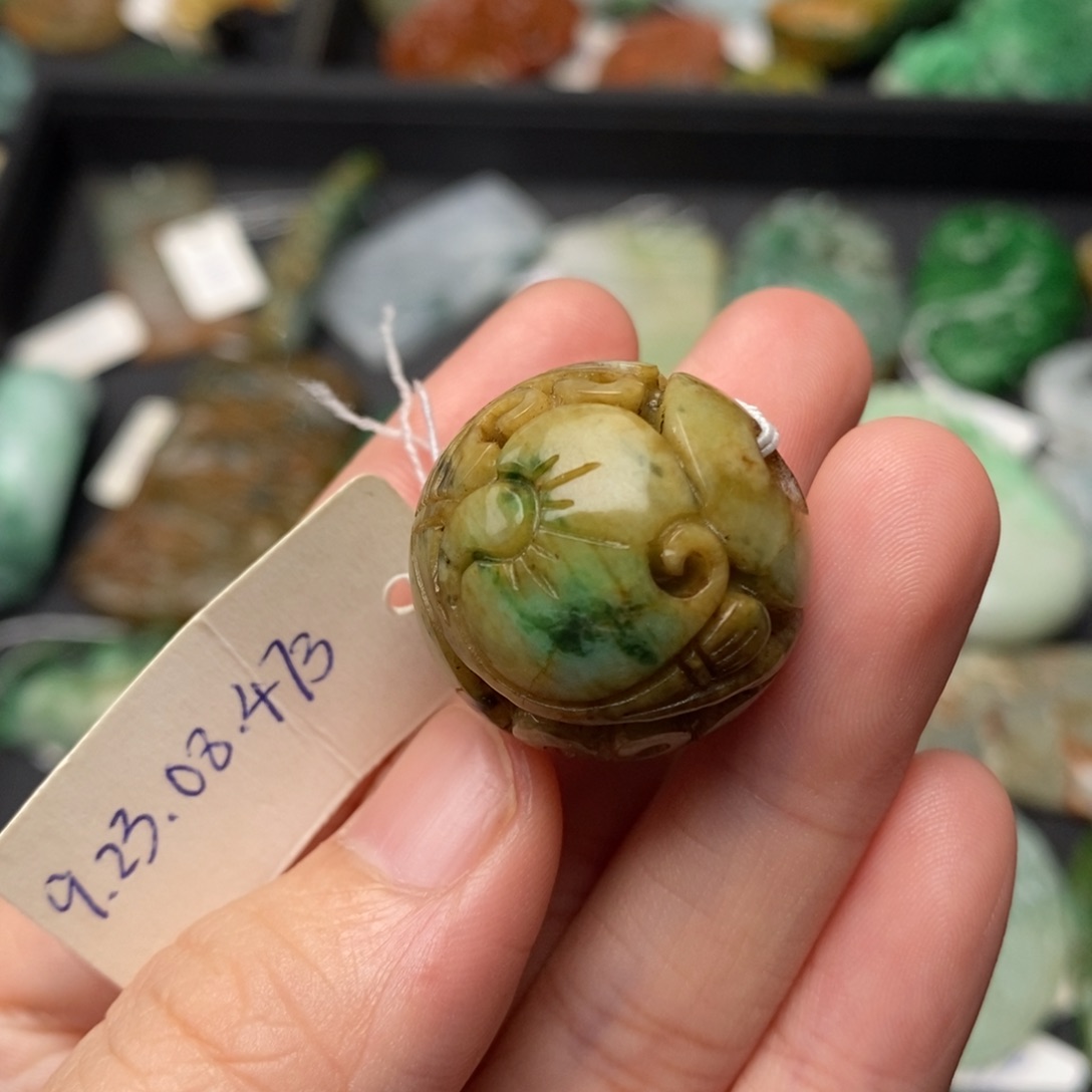 翡翠项链未镶嵌圆珠18号