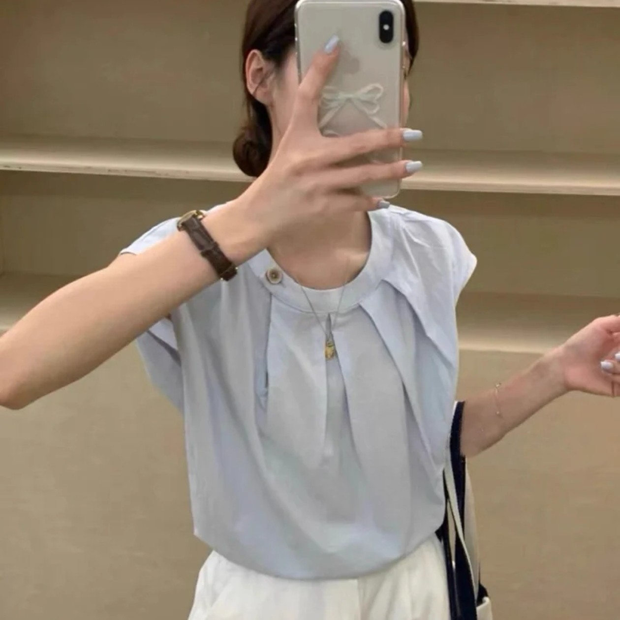 夏季慵懒风气质宽松衬衫搭配休闲裤女款穿搭