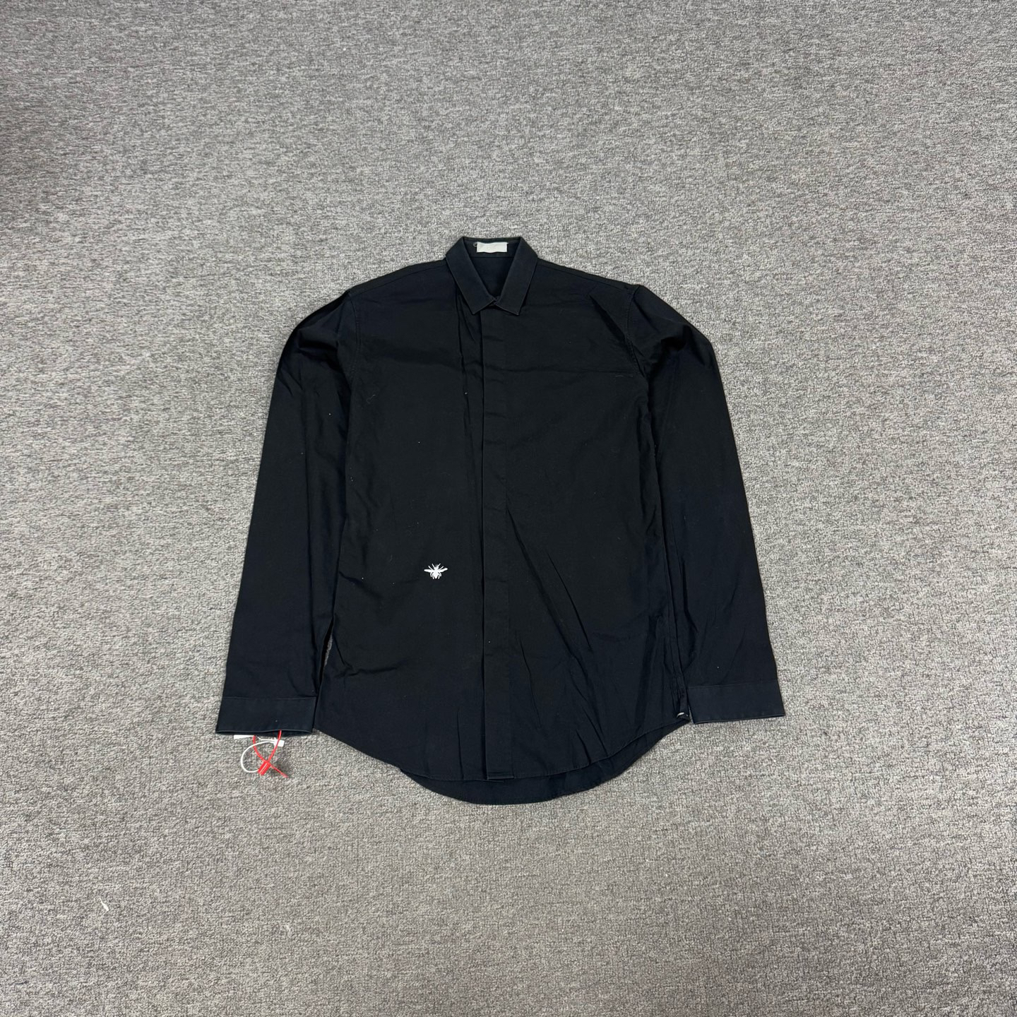 99新 AMIPARIS Dior 迪奥 黑色刺绣小蜜蜂logo长袖衬衫 37码 99新