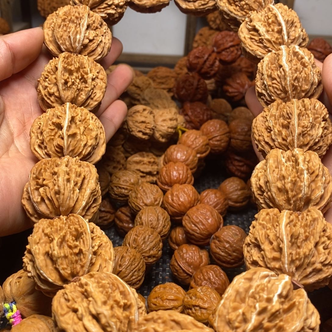 文玩核桃手串白茬粗筋大麻花手持