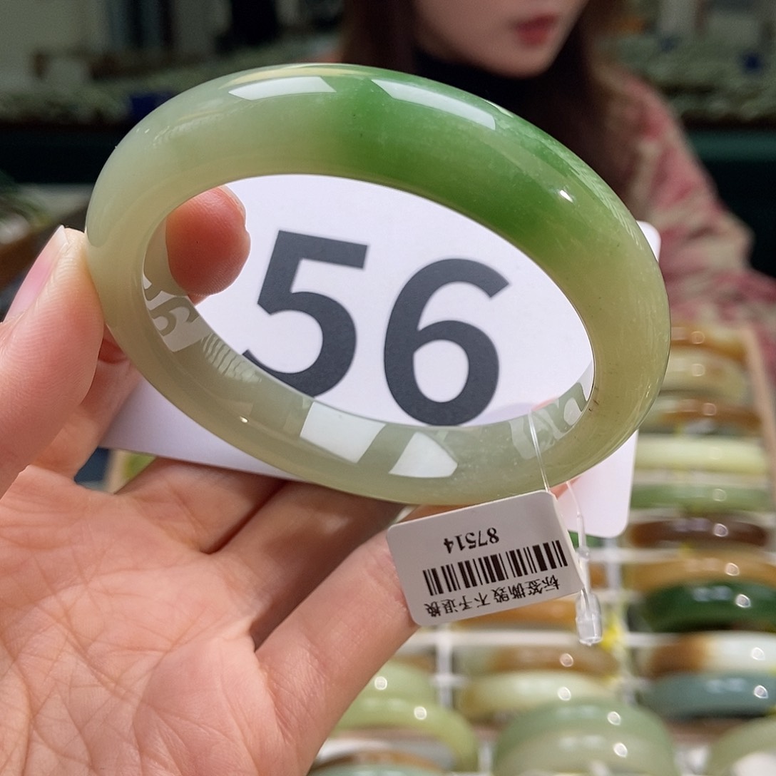 和田玉（翠青玉）手镯未镶嵌