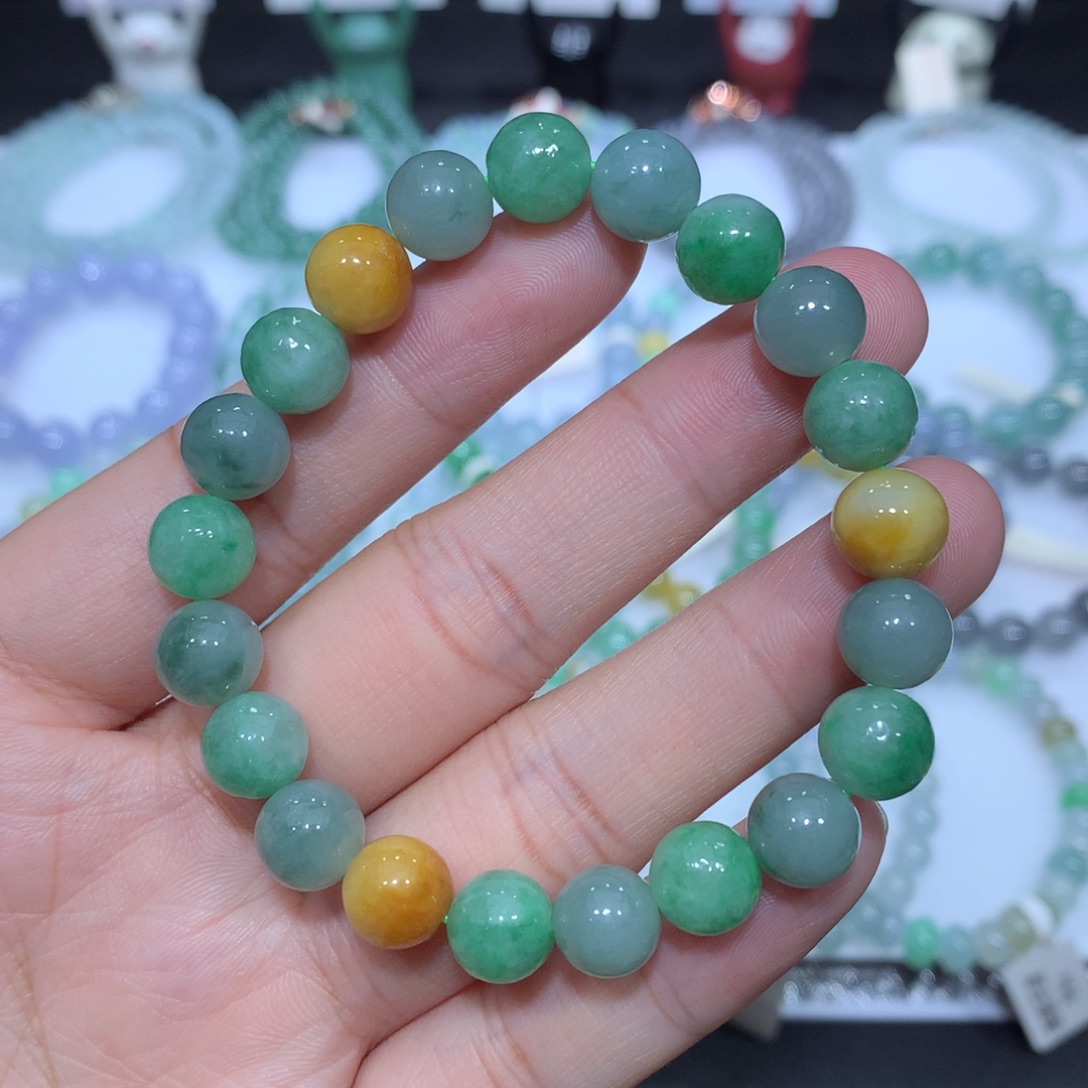 翡翠未镶嵌手串天然