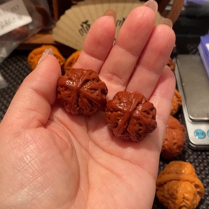 文玩核桃吊坠玉化粗筋南瓜611