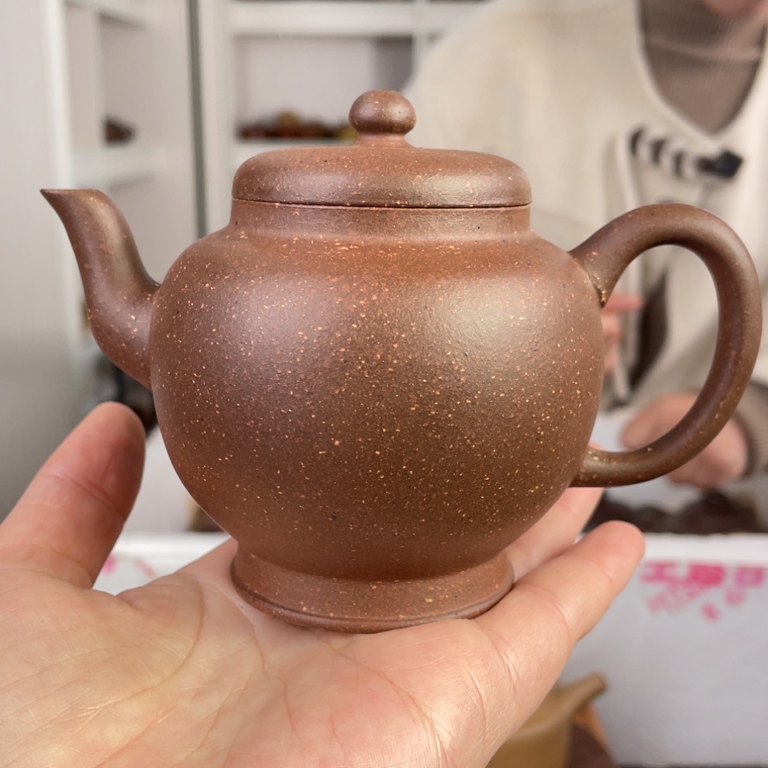 紫砂茶壶30目紫泥宫灯230cc