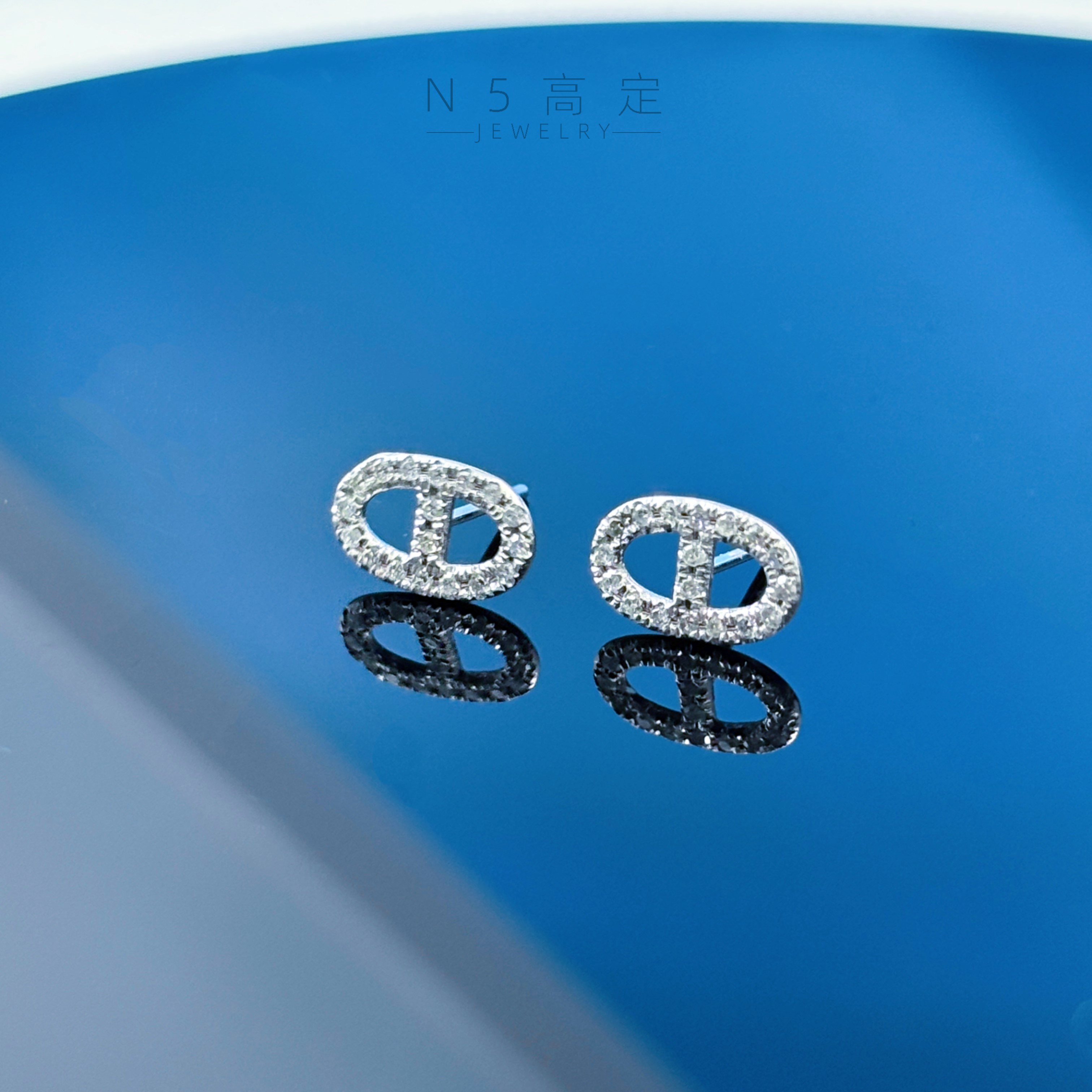 【N·5高定珠宝】重金 大猪鼻子耳钉 ZSES001626