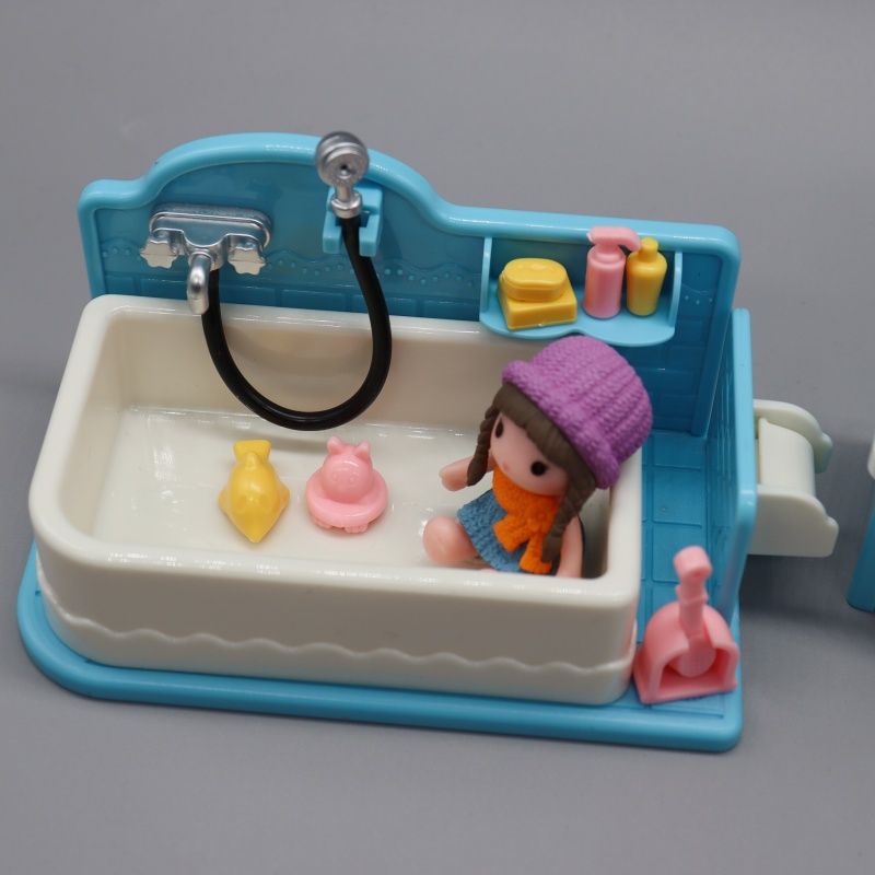 精致过家家迷你浴室玩具女孩套装厕所卫生间洗手间小男孩仿真玩具