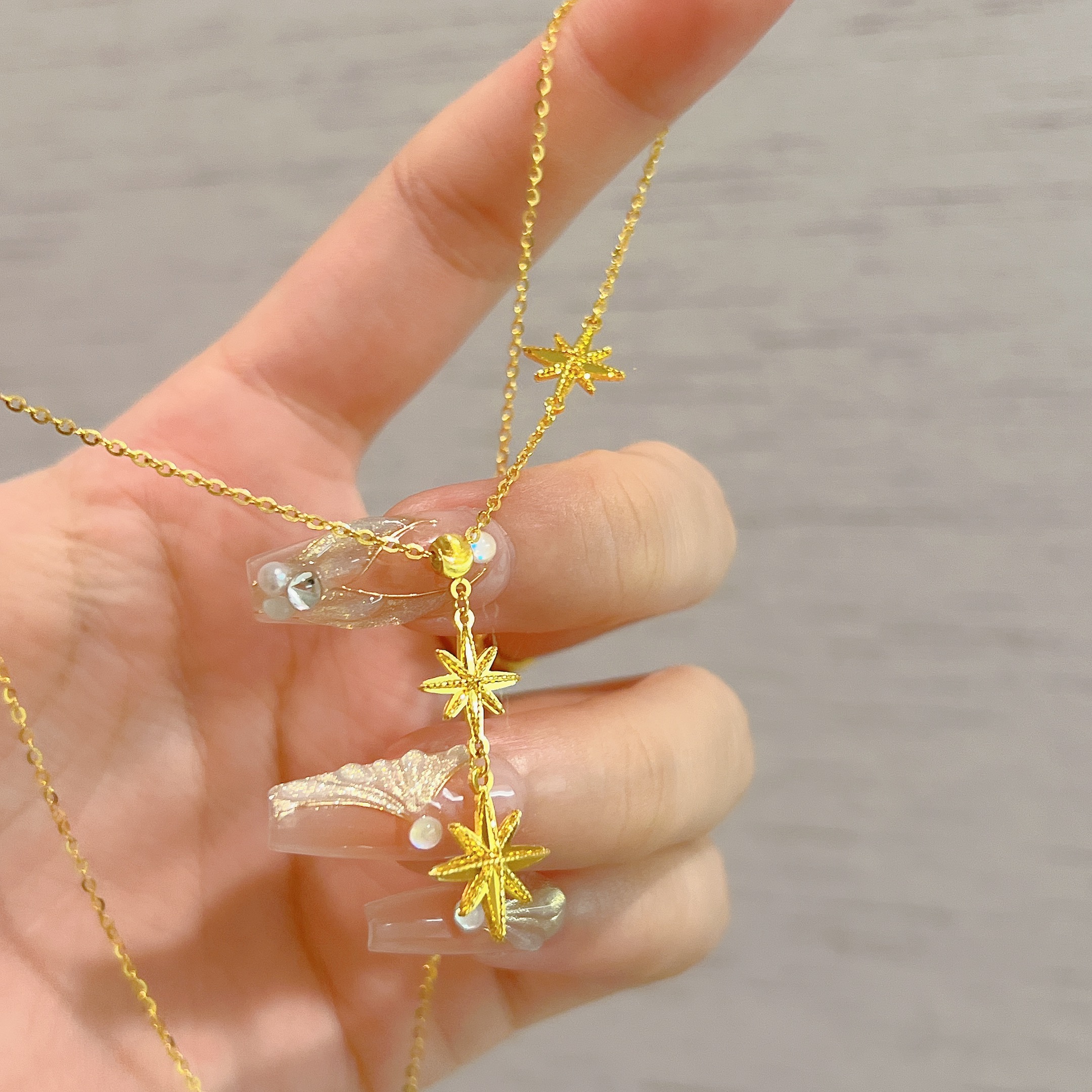 不支持七天无理由【八芒星流苏黄金套链】足金999
