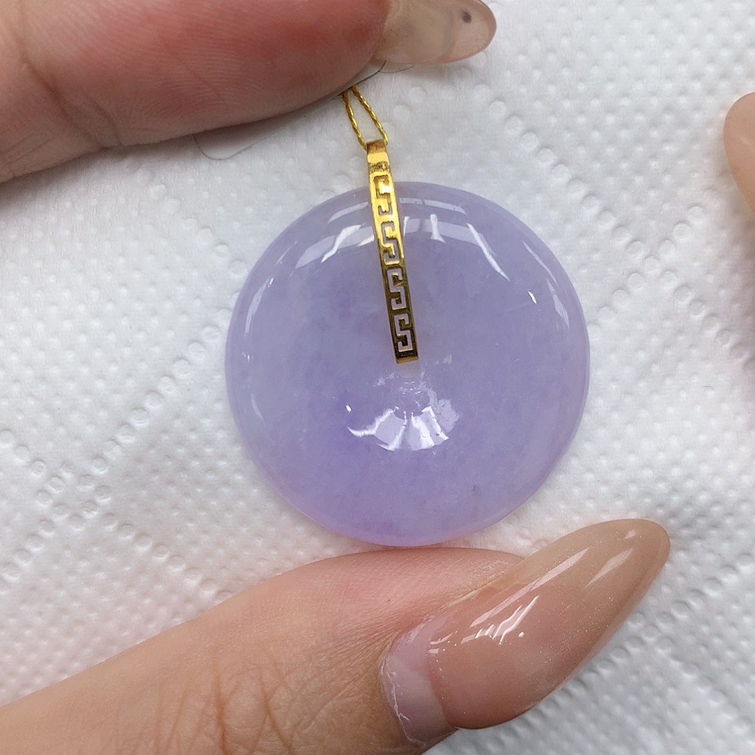 颈饰18K金镶嵌翡翠