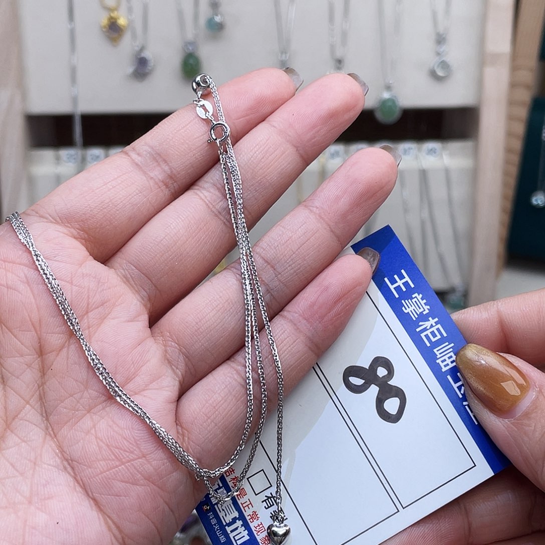 萤石颈饰银S925镶嵌