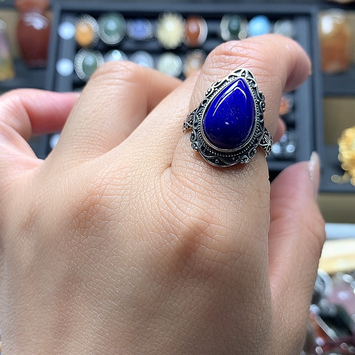 水晶水晶戒指银S925镶嵌