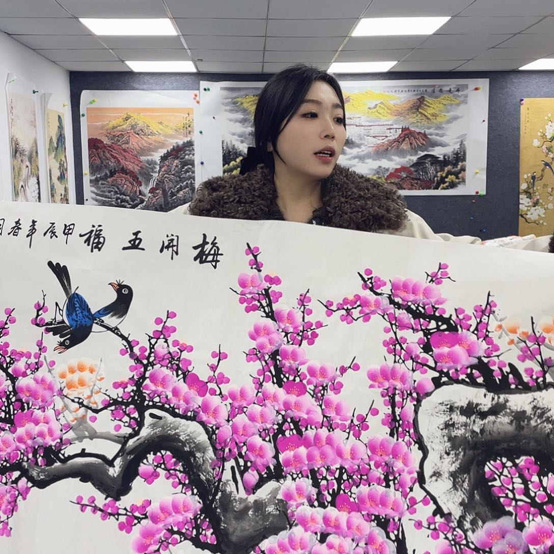 国画国画作品小姐姐放漏…