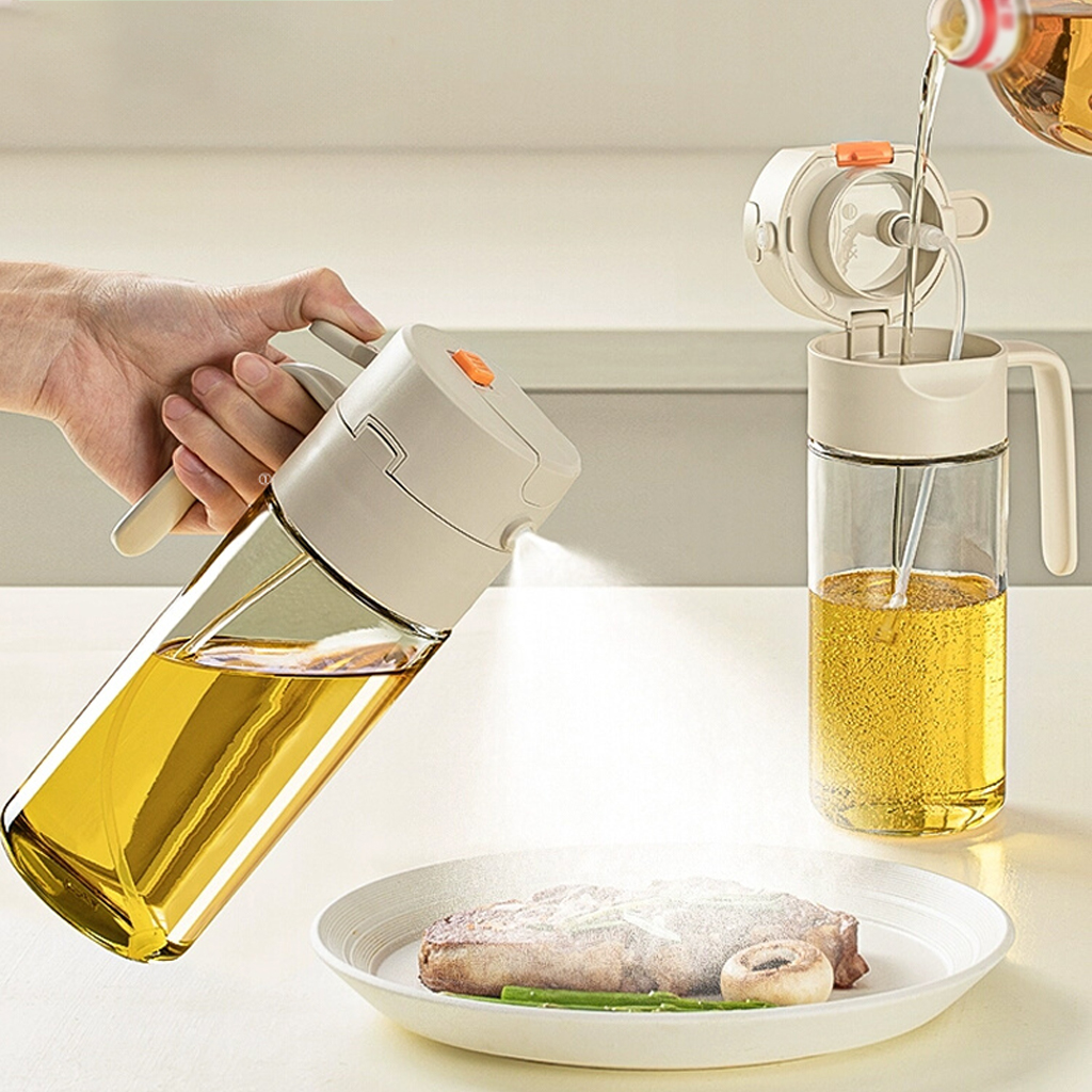 【英国品牌】GroovyHouse喷倒两用油壶家用厨房不挂油玻璃喷雾油瓶