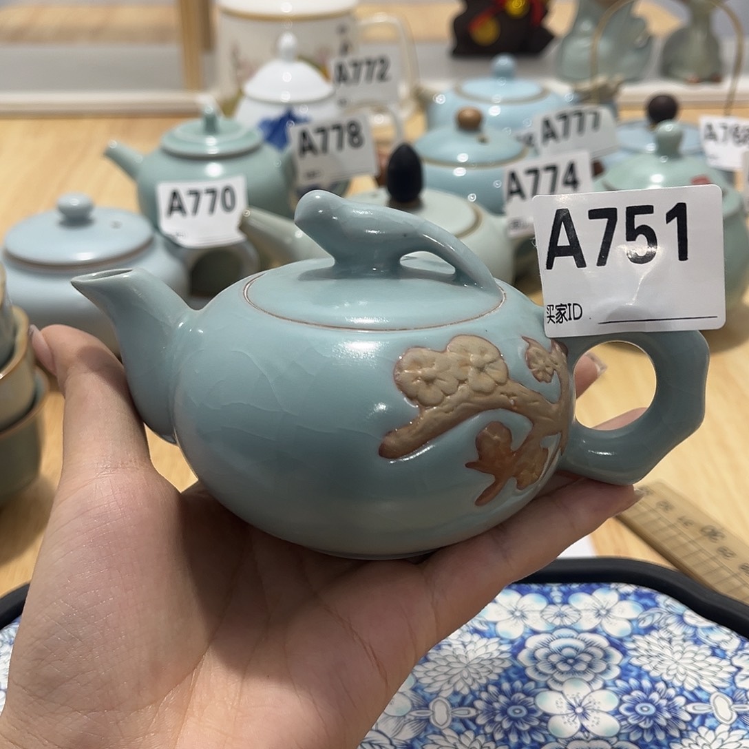 瓷片茶摆件工艺品摆件751