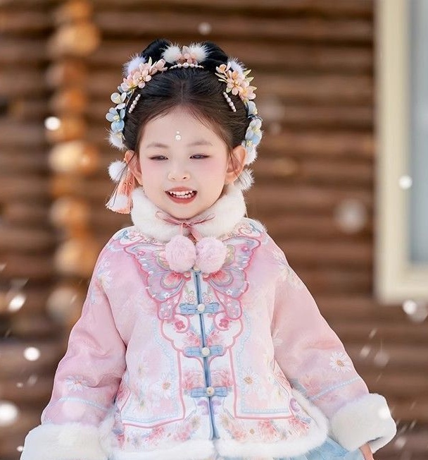 儿童古风配饰单围脖没有直播间毛球大