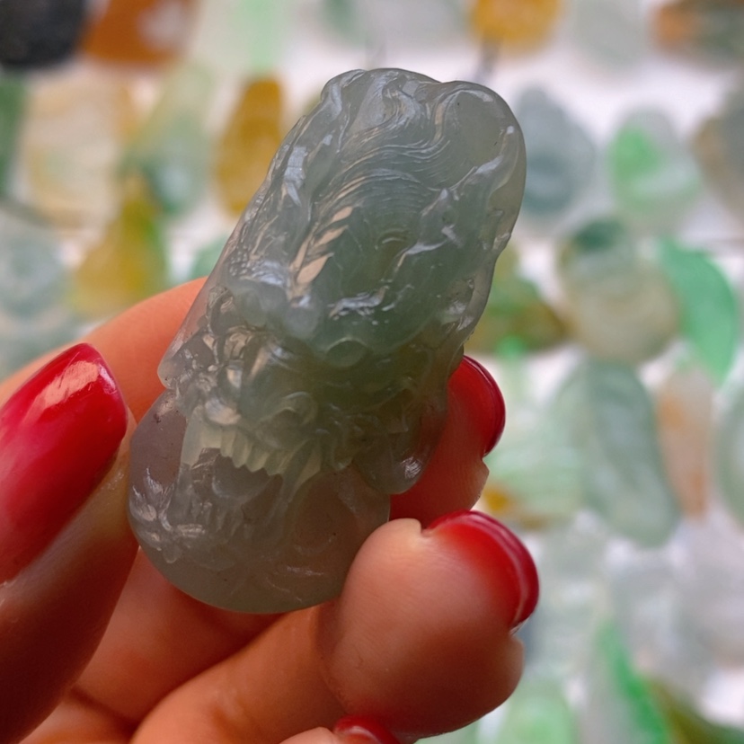 【闪购商品】定制翡翠未镶嵌龙马精神