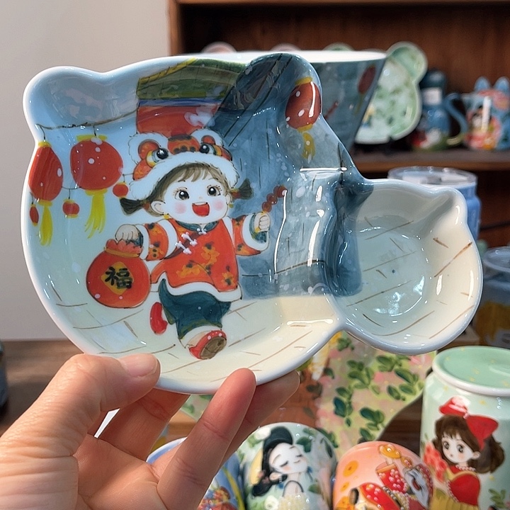 陶景德镇釉下手绘陶瓷 