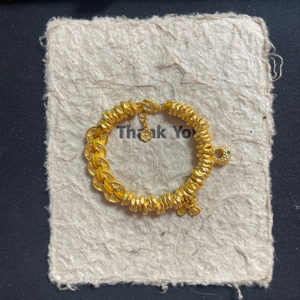 足金定制盘缠手串13.25克