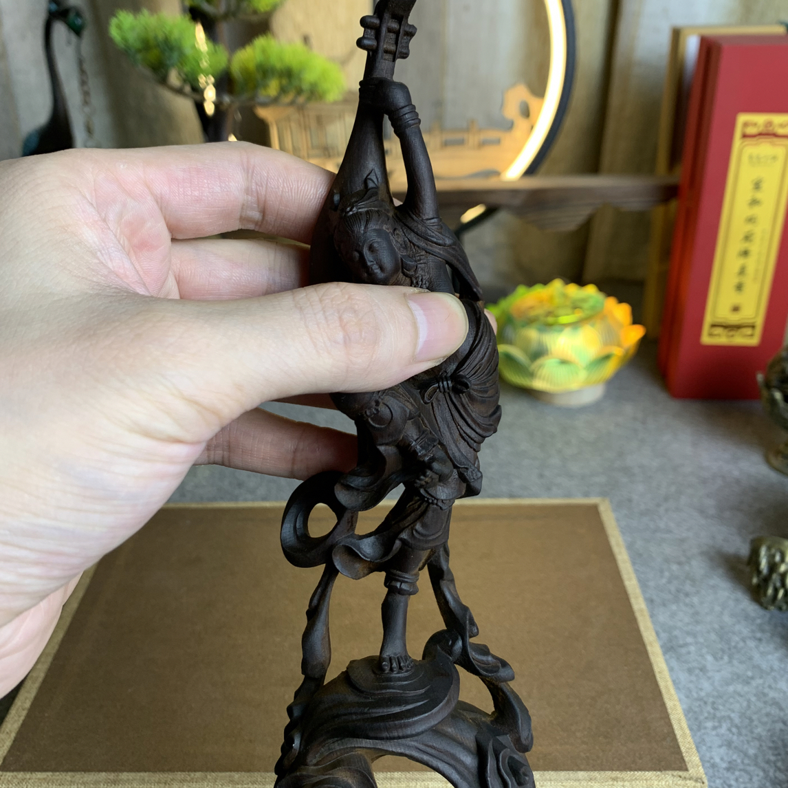 高货哦 太行崖柏雷击木20x6.5公分飞天美女手摆件