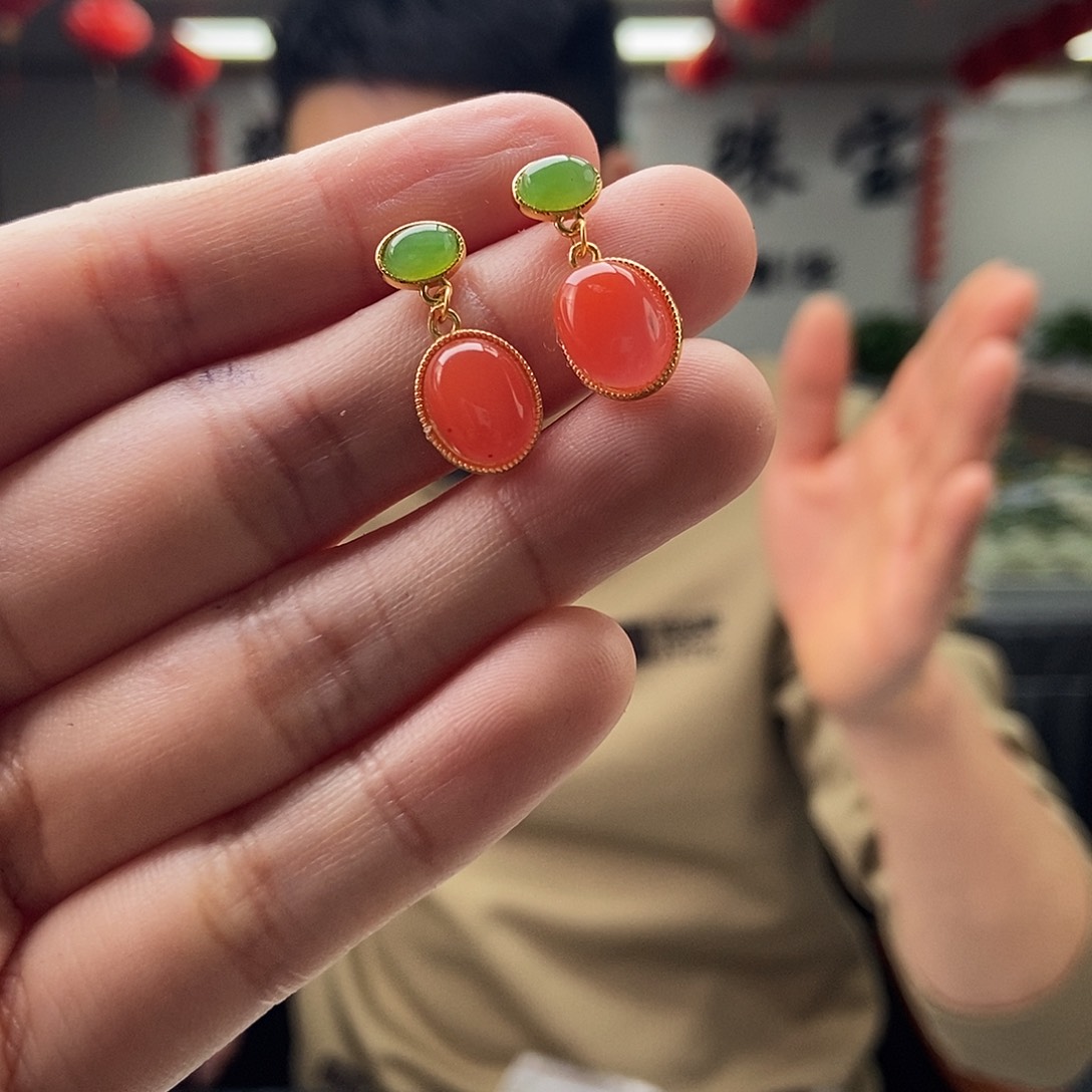 南红玛瑙颜色多样性发拍一发一银S925镶嵌