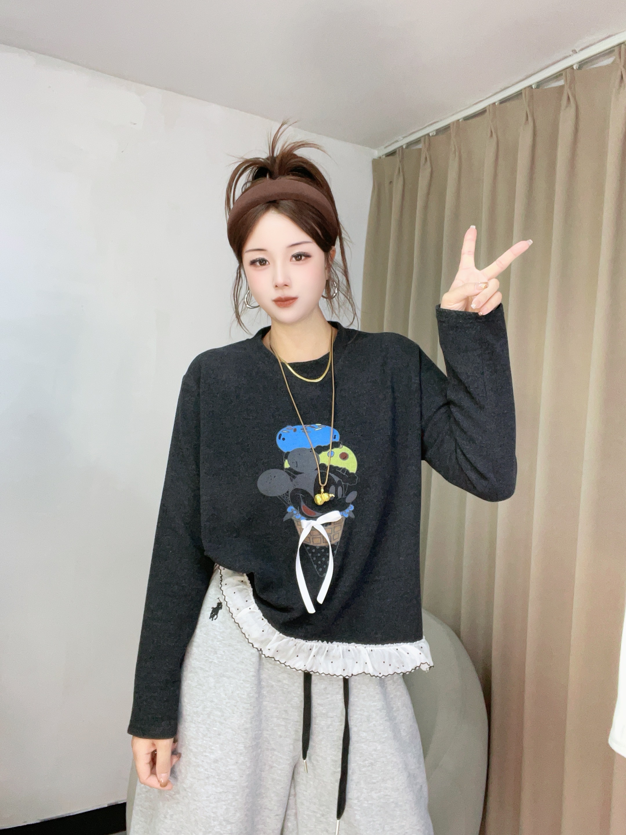 打底衫女款爆款2025新款洋气高贵上衣女内搭可外穿新款潮牌女装