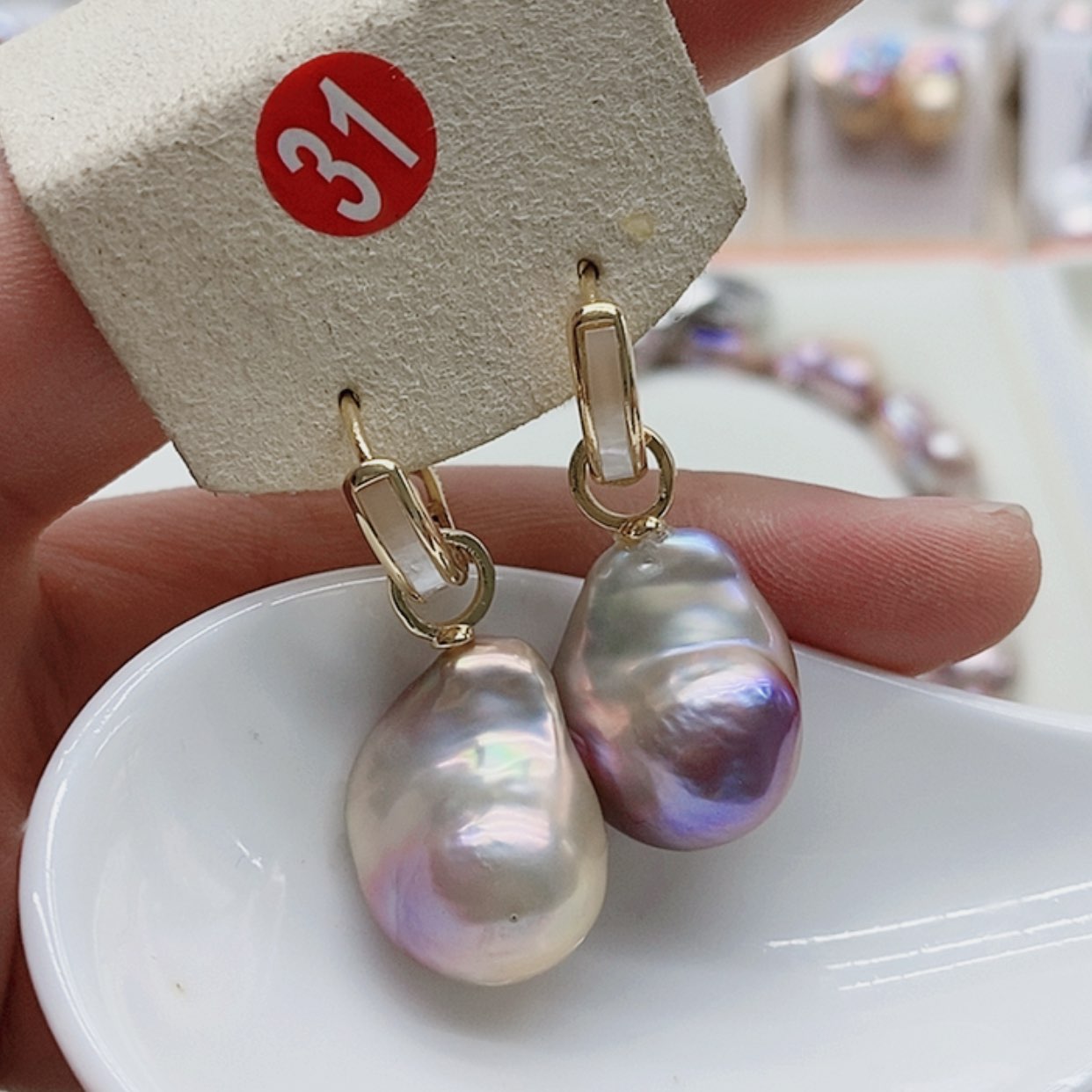 【闪购商品】淡水珍珠耳饰银S925镶嵌