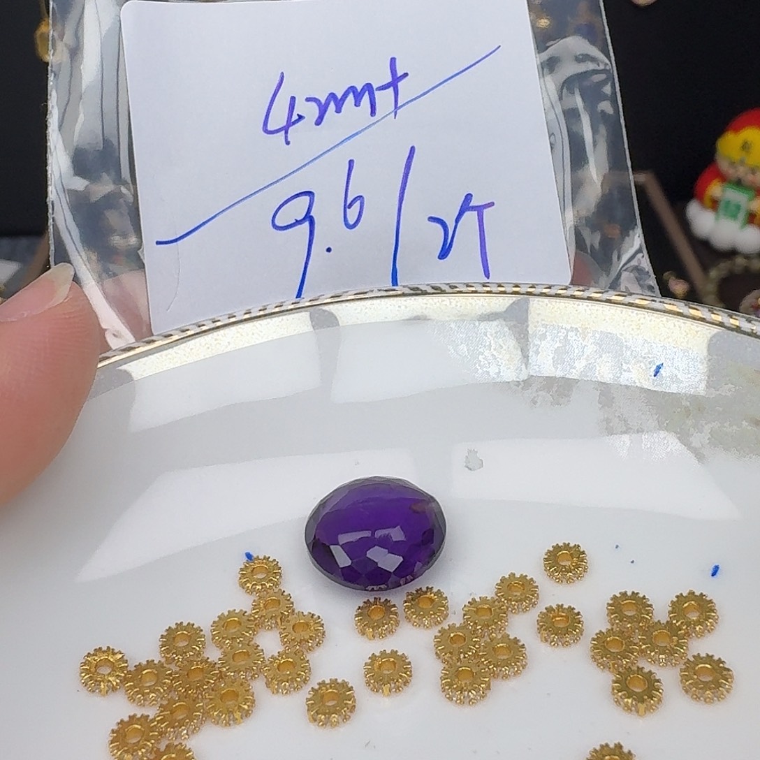 银S925镶嵌紫晶颈饰紫水晶925镶嵌129