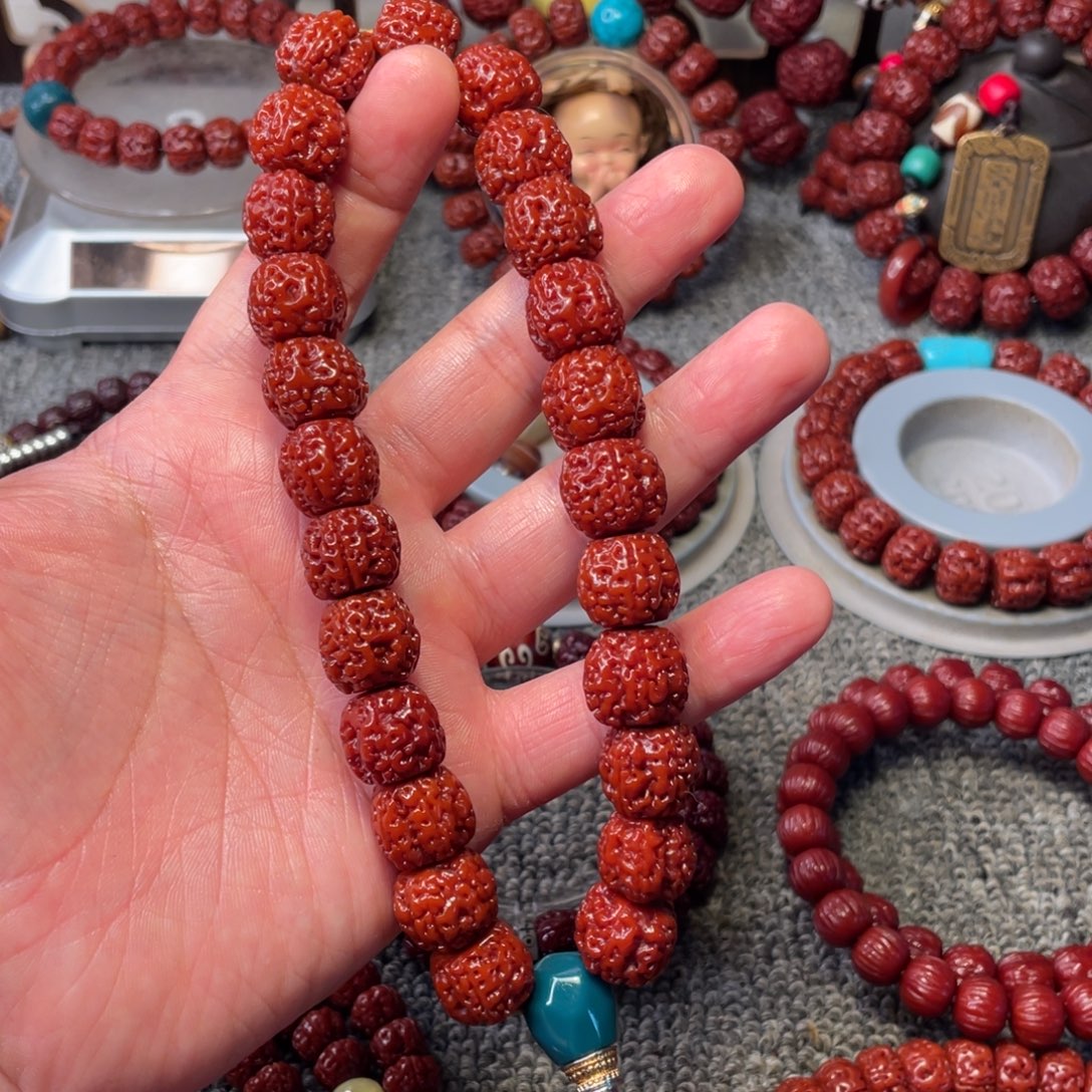 于***道把件金刚菩提麦穗盘龙14+手持