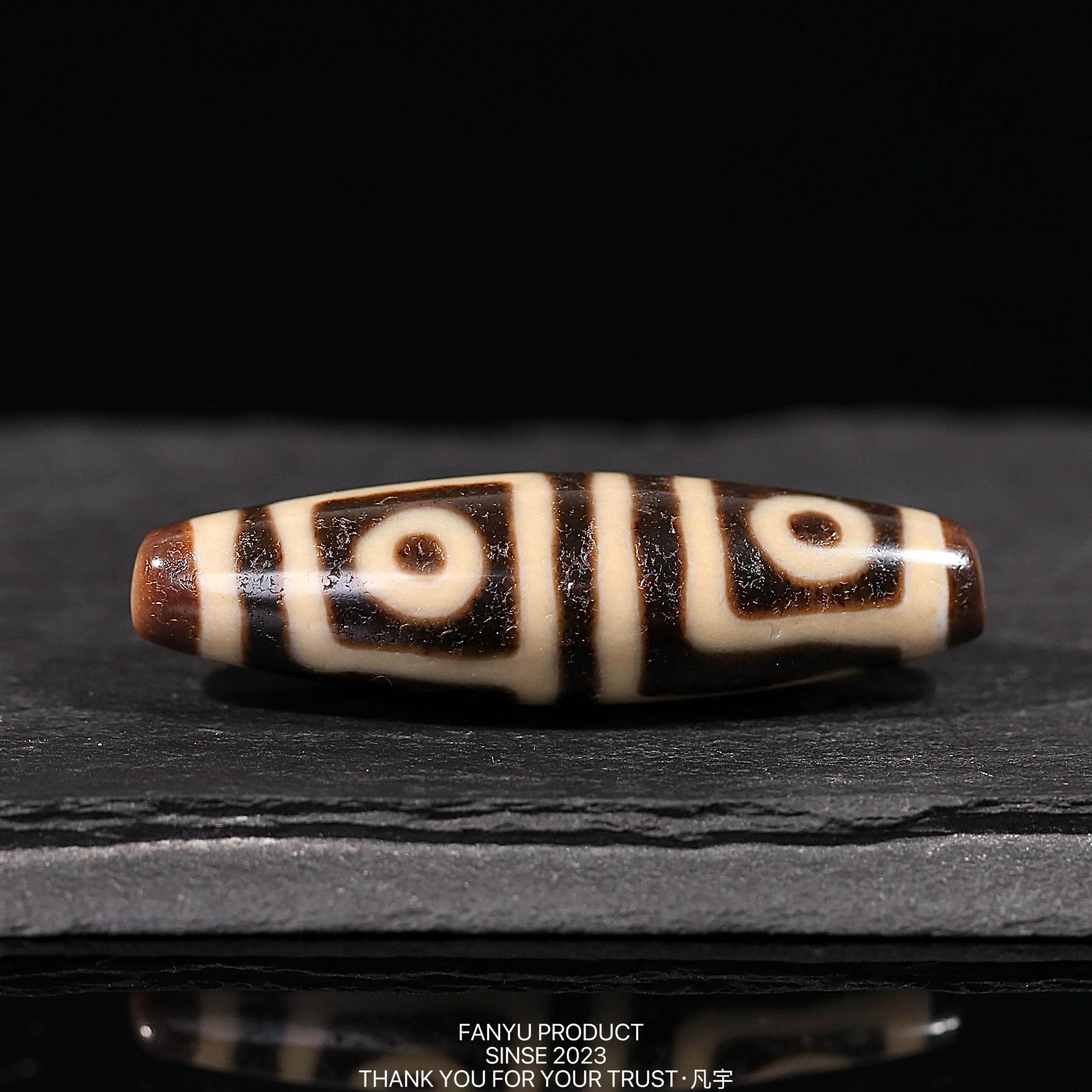 凡宇出品·上肯老超顶老许亲工地门四眼天珠玛瑙锁骨项链吊坠轻奢