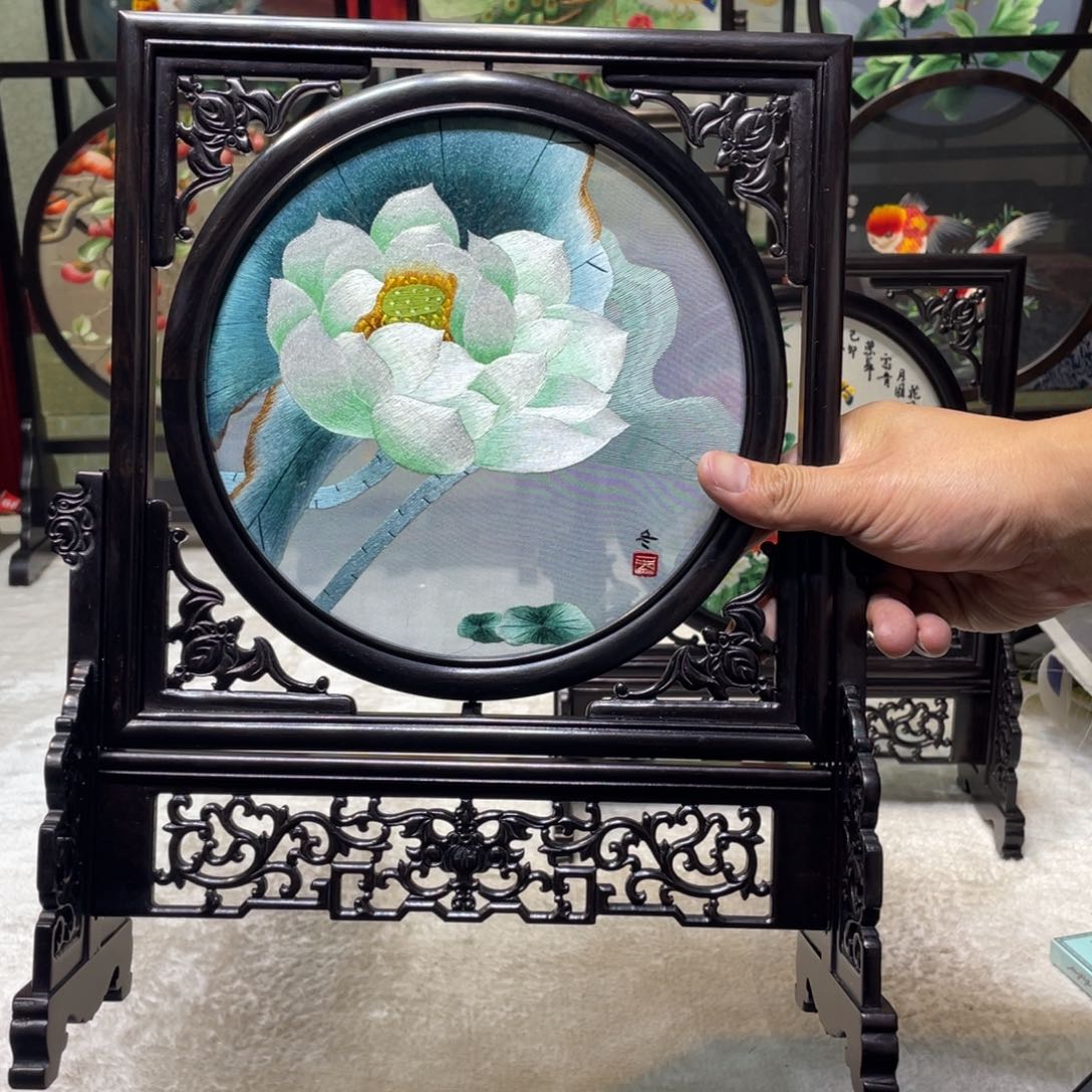 织绣非遗传承刺绣摆件