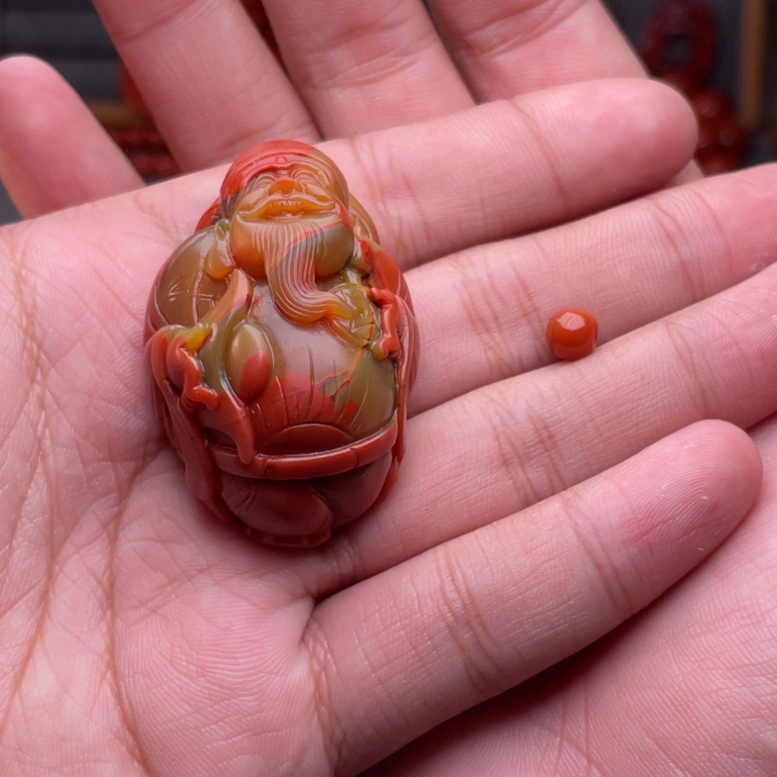 风***画南红玛瑙未镶嵌配饰