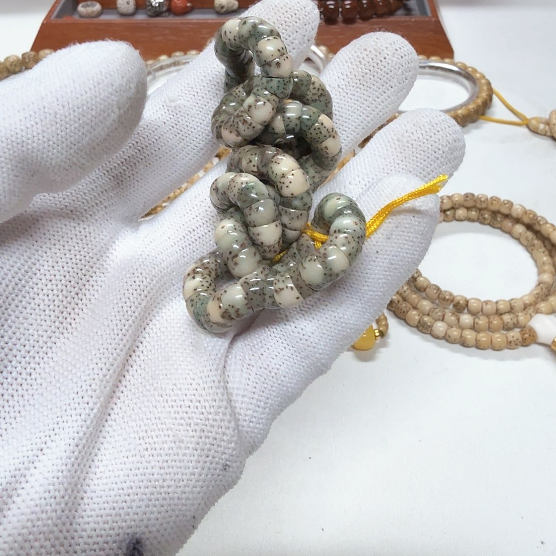 星月菩提吊坠11糯冰绿幽灵半壁尺寸7大肠