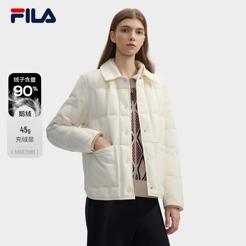 Fila/斐乐【90鹅绒】女羽绒服休闲时尚百搭舒适户外保暖F11W443908F