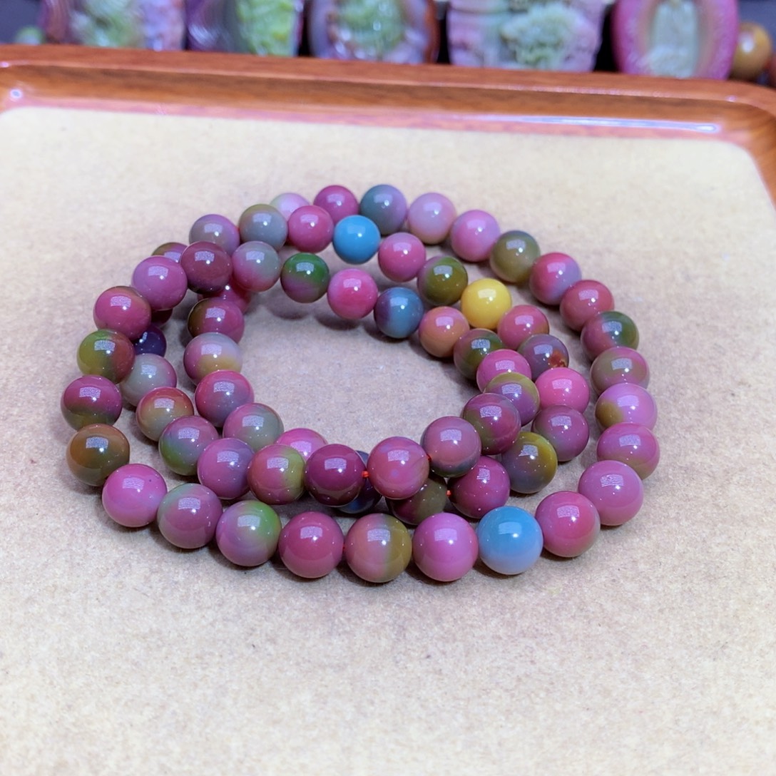 睡***.玛瑙未镶嵌手链盐源