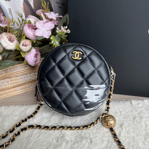 99新 Chanel/香奈儿 黑金金球小圆饼（芯片）
