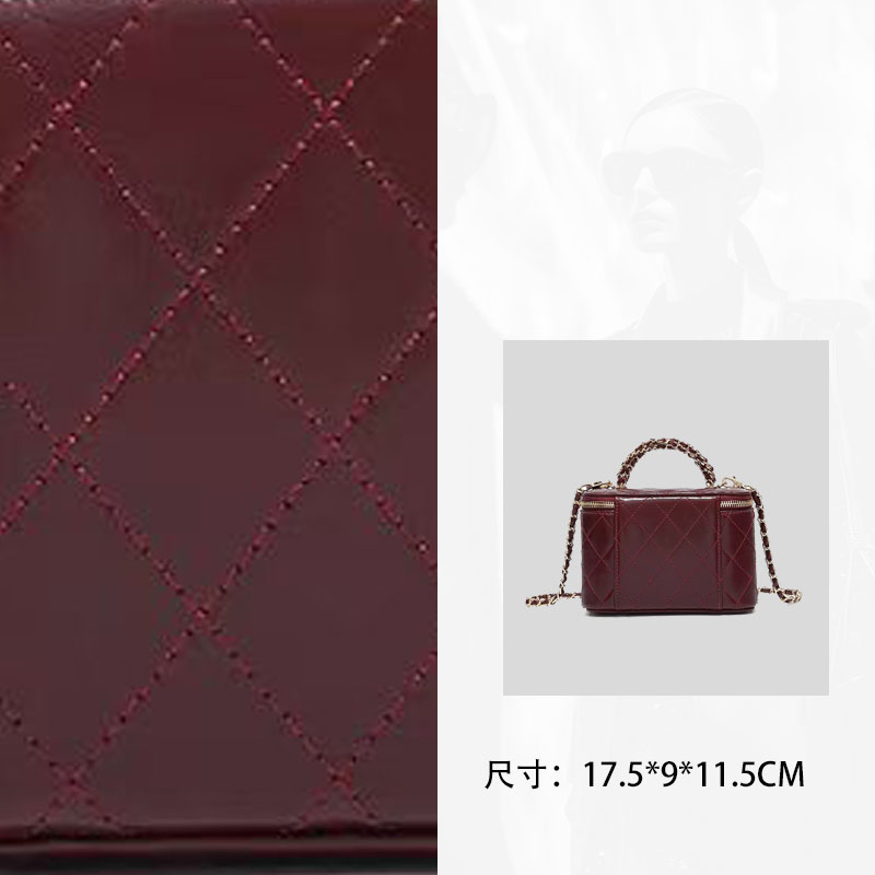 百搭气质简约时尚手提定型盒子包 X912红（可嘎嘣）尺寸17.5*9*11.5