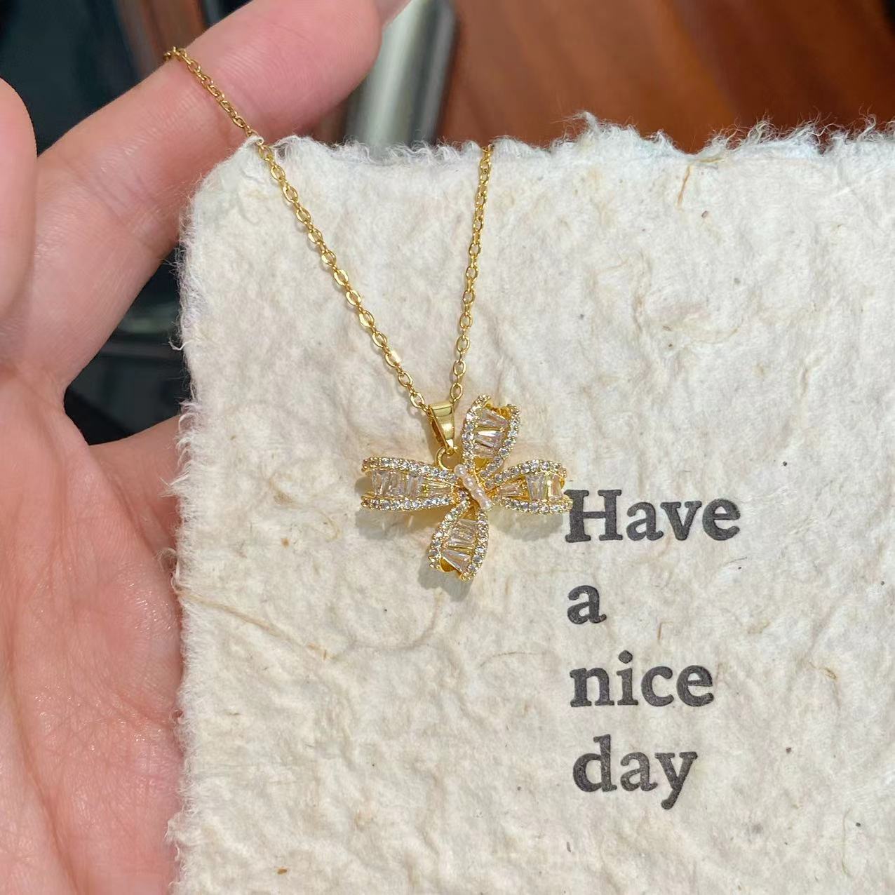 钛钢项链 XA216气质轻奢时尚可爱百搭小众精致坠链简约