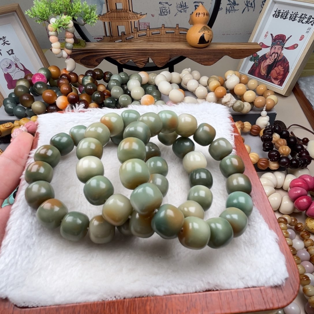 菩提根/象牙果手串13mm茶色手串