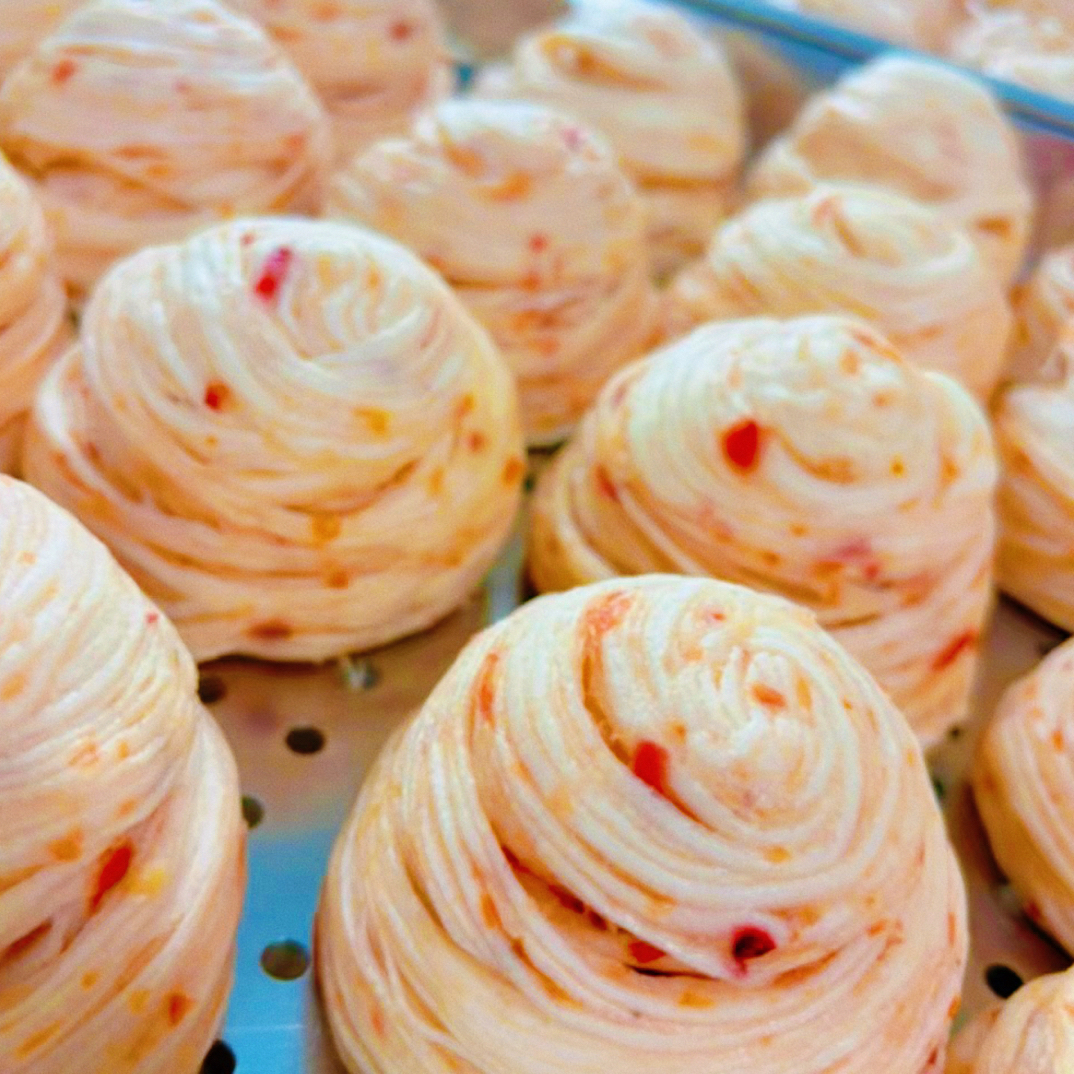 (玫瑰味)四川宜宾传统手作早餐燕窝丝银丝卷，口感软糯香甜