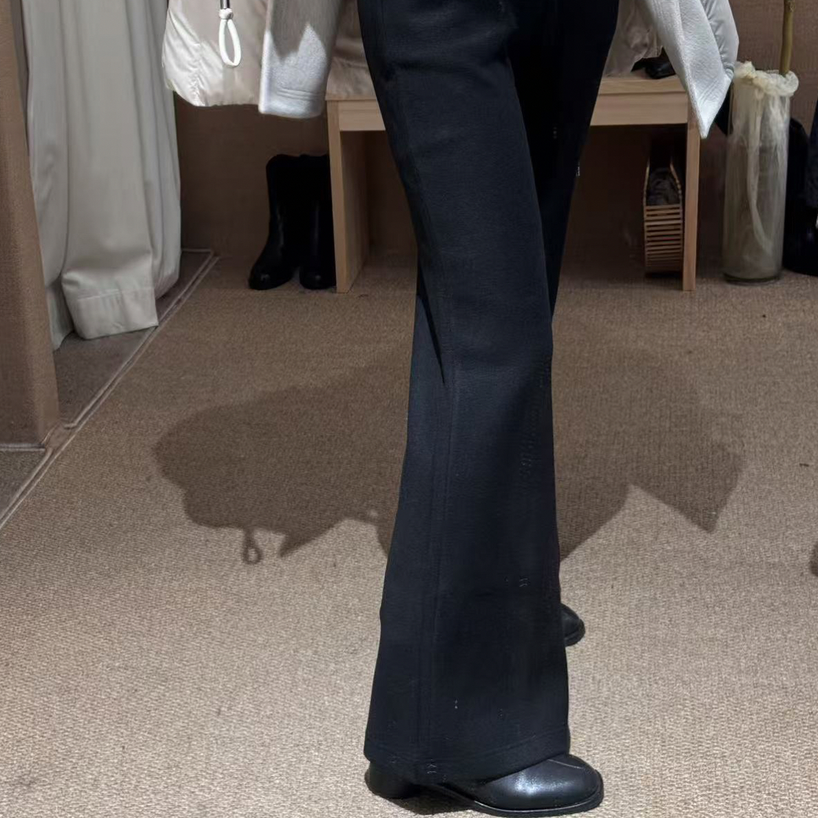 升级版大长腿加绒喇叭裤～弹力松紧腰休闲长裤