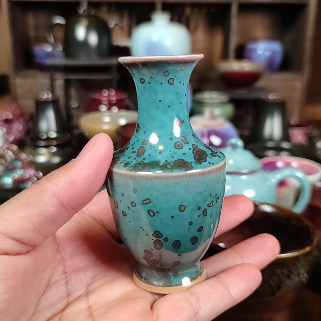 摆件钧窑瓷器钧窑瓷器小瓶子