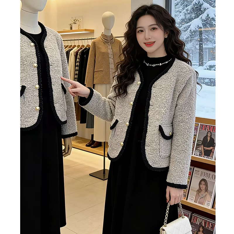 【现货】2025冬装新款小香风外套女韩版小个子上衣8666